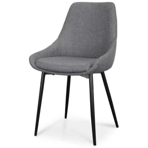 Ex Display - Alfie Fabric Dining Chair - Dark Grey by Interior Secrets - AfterPay Available