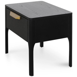 Ex Display - Allison Wooden Bedside Table - Black by Interior Secrets - AfterPay Available
