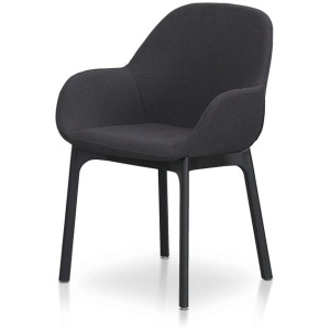 Ex Display - Arias Fabric Dining Chair - Black by Interior Secrets - AfterPay Available