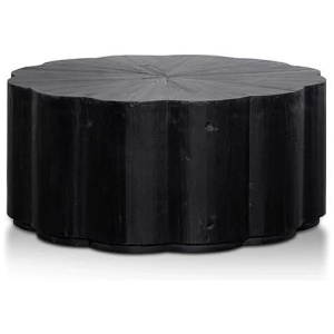 Ex Display - Danica 100cm Round Coffee Table - Full Black by Interior Secrets - AfterPay Available