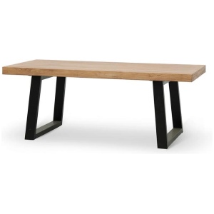 Ex Display - Edwin 1.98m Reclaimed Elm Wood Dining Table by Interior Secrets - AfterPay Available