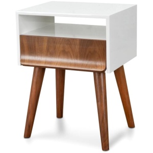 Ex Display - Elio Scandinavian Side Table - Walnut by Interior Secrets - AfterPay Available
