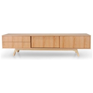 Ex Display - Ella Scandinavian 2.1m TV Entertainment Unit - Natural by Interior Secrets - AfterPay Available