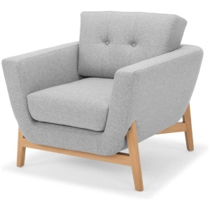 Ex Display - Helgrim Fabric Armchair - Light Grey by Interior Secrets - AfterPay Available