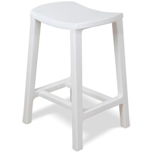 Ex Display - Judy 62cm Bar Stool - White by Interior Secrets - AfterPay Available