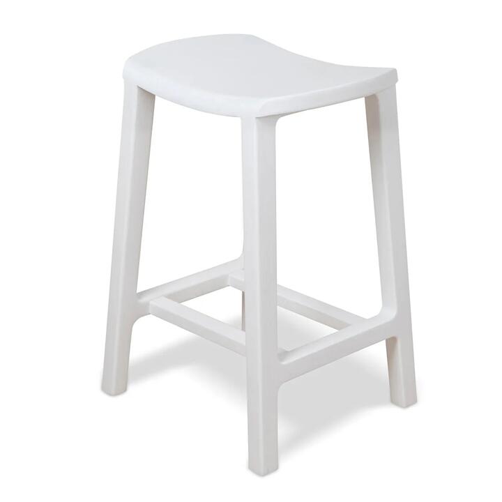 Ex Display - Judy 62cm Bar Stool - White by Interior Secrets - AfterPay Available
