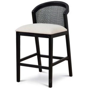 Ex Display - Margie Black Elm Barstool - Light Beige by Interior Secrets - AfterPay Available