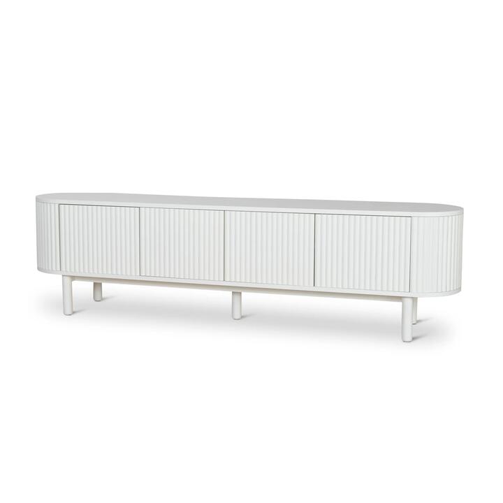 Ex Display - Melita 2m TV Entertainment Unit - Warm White by Interior Secrets - AfterPay Available