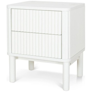 Ex Display - Melita Bedside Table - White by Interior Secrets - AfterPay Available