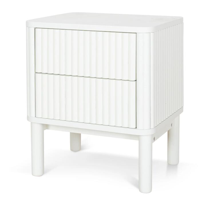 Ex Display - Melita Bedside Table - White by Interior Secrets - AfterPay Available