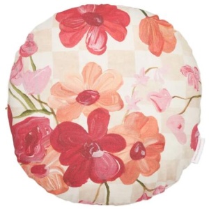 Ex Display - Modern Poppies 40cm Round Cushion - Floral by Interior Secrets - AfterPay Available