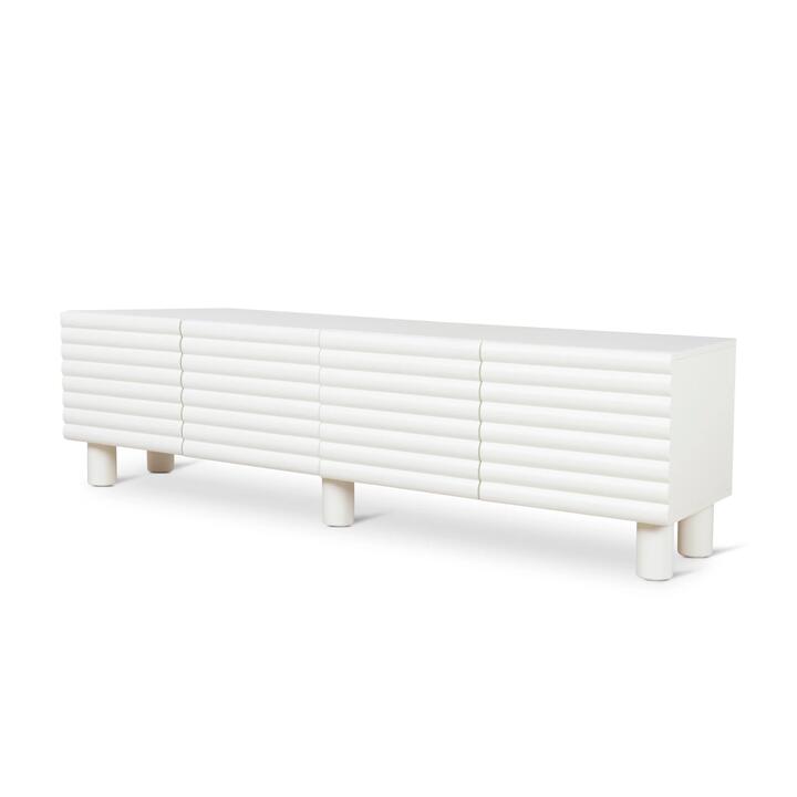 Ex Display - Vasuda 2m TV Entertainment Unit - White by Interior Secrets - AfterPay Available
