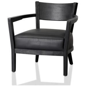 Ex Display - Wendell Leather Armchair - Full Black by Interior Secrets - AfterPay Available