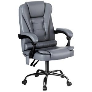 Executive Office Chair 4-Point Massage Adjustable Ergonomic Recline PU