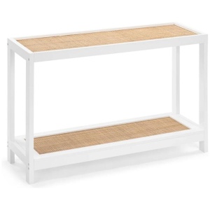 Ezra Modern Rattan Hallway Console Hall Table White/Natural