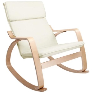 Fabric Rocking Armchair - Beige