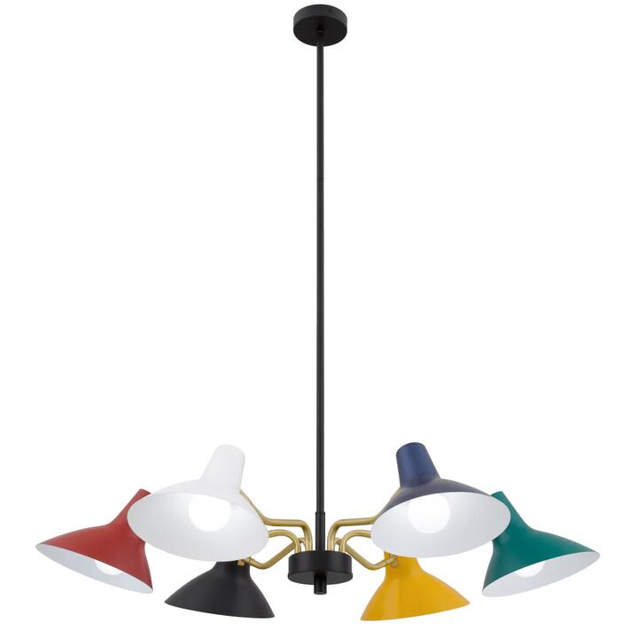 Farbon Modern Pendant Hanging Lamp Light Metal Brass Matt Multi-color