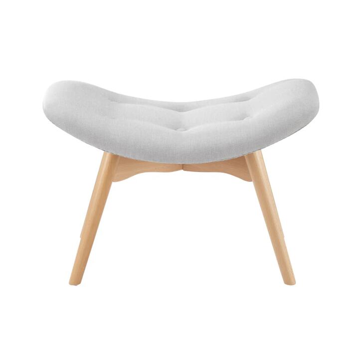 Featherstone Contour Replica Fabric Ottoman Foot Stool - Grey