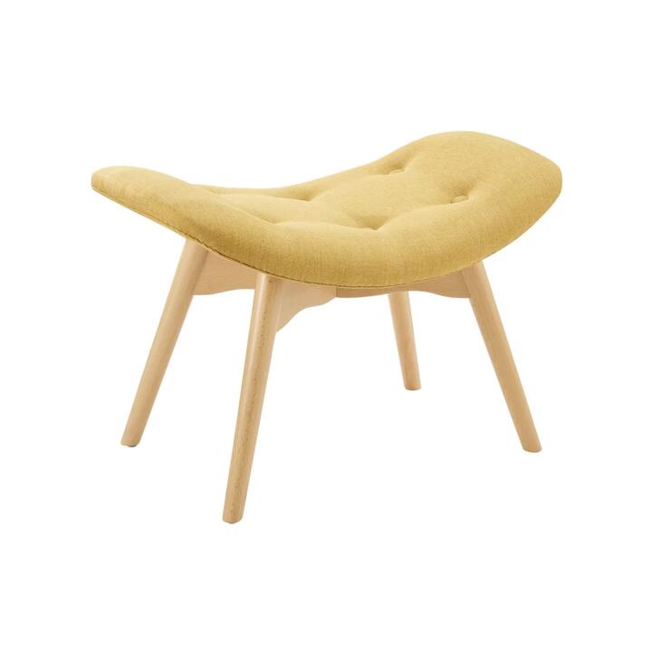 Featherstone Contour Replica Fabric Ottoman Foot Stool - Mustard