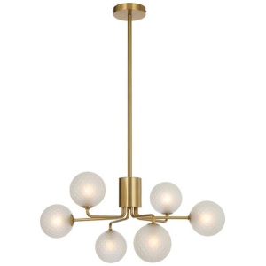 Felton Modern Pendant Hanging Lamp Light Glass Metal Antique Gold Frost Polished