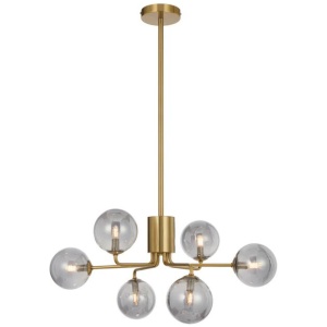 Felton Modern Pendant Hanging Lamp Light Glass Metal Antique Gold Smoke Polished