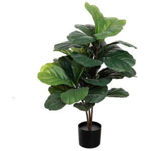 Fiddle Leaf Plant Artificial Fake Plant Flower Decorative Arrangement 90cm In Pot