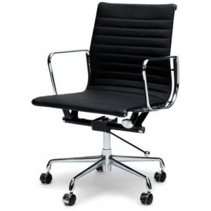 Floyd Low Back Office Chair - Black Leather by Interior Secrets - AfterPay Available