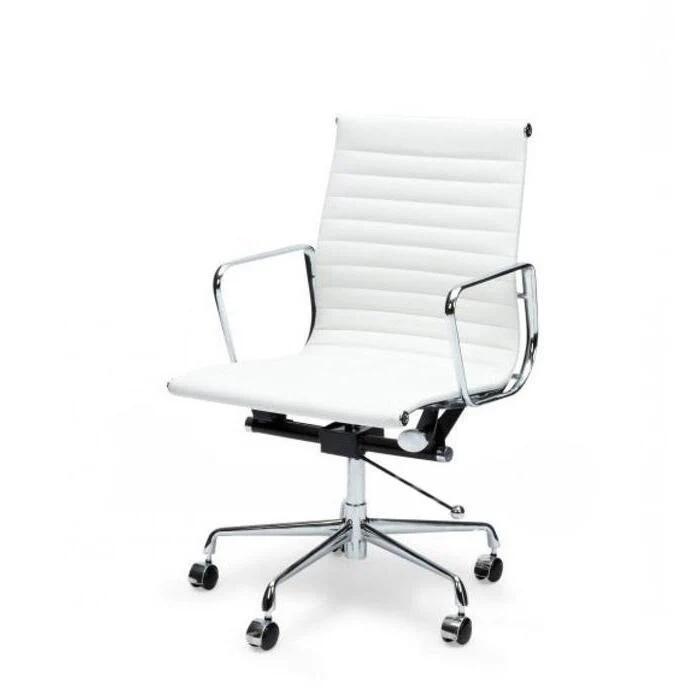 Floyd Low Back Office Chair - White Leather by Interior Secrets - AfterPay Available
