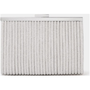 Forever New Women's Amanda Sparkle Frame Clutch Bag in Silver