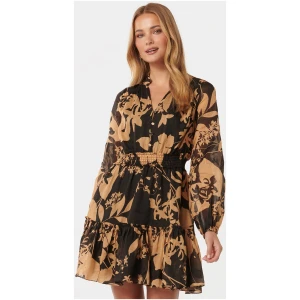 Forever New Women's Aubrey Shirring Waist Mini Dress in Hensley Floral