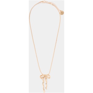 Forever New Women's Brianna Metal Bow Necklace in Gold