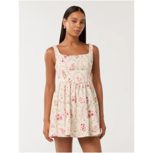 Forever New Women's Brielle Printed Lace Up Mini Dress in Garden Trellis