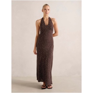 Forever New Women's Charlotte Halter Midi Dress in Edie Spot