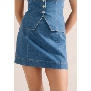 Forever New Women's Clarissa Denim Skirt in Mid Wash Co-Ord
