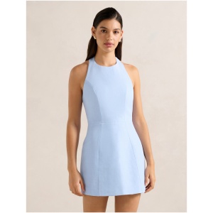 Forever New Women's Corinna Halter Mini Dress in Cloud Blue