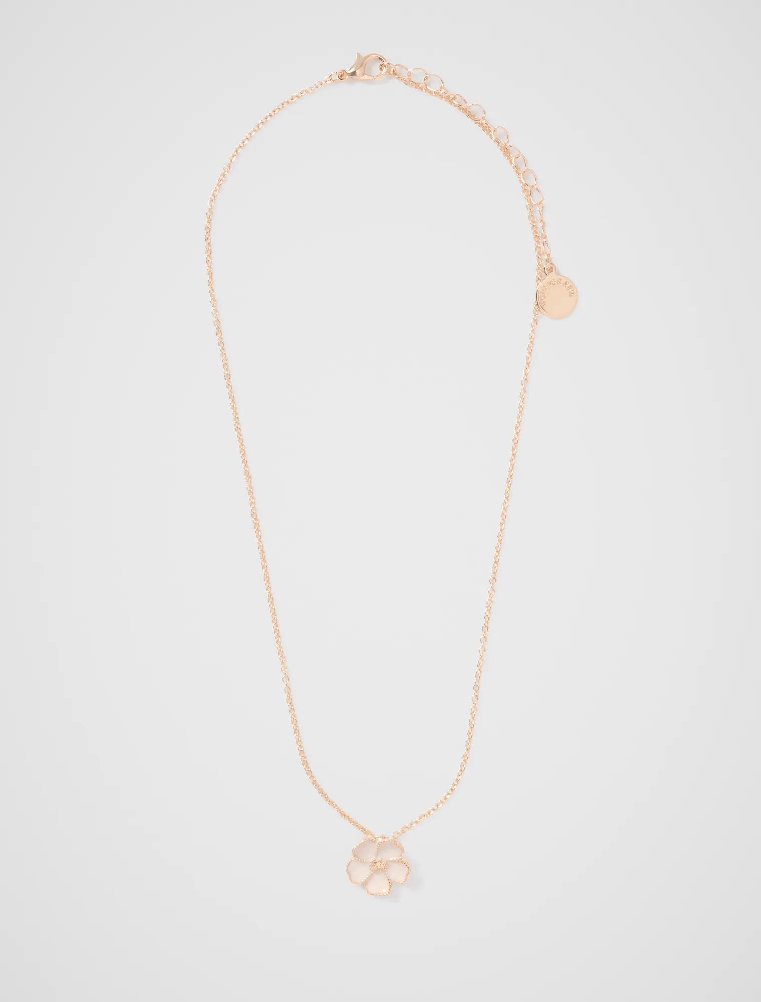 Forever New Women's Florence Flower Necklace in Ivory/Gold