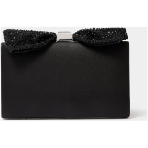 Forever New Women's Heidi Bow Clasp Hardcase Clutch Bag in Black