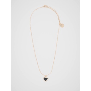 Forever New Women's Honour Heart Necklace in Black/Gold