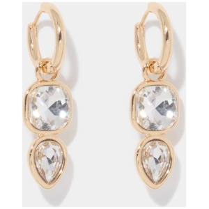 Forever New Women's Juniper Stone Huggie Earring in Gold/Crystal