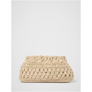 Forever New Women's Natalie Woven Soft Clutch Bag in Natural