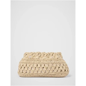 Forever New Women's Natalie Woven Soft Clutch Bag in Natural