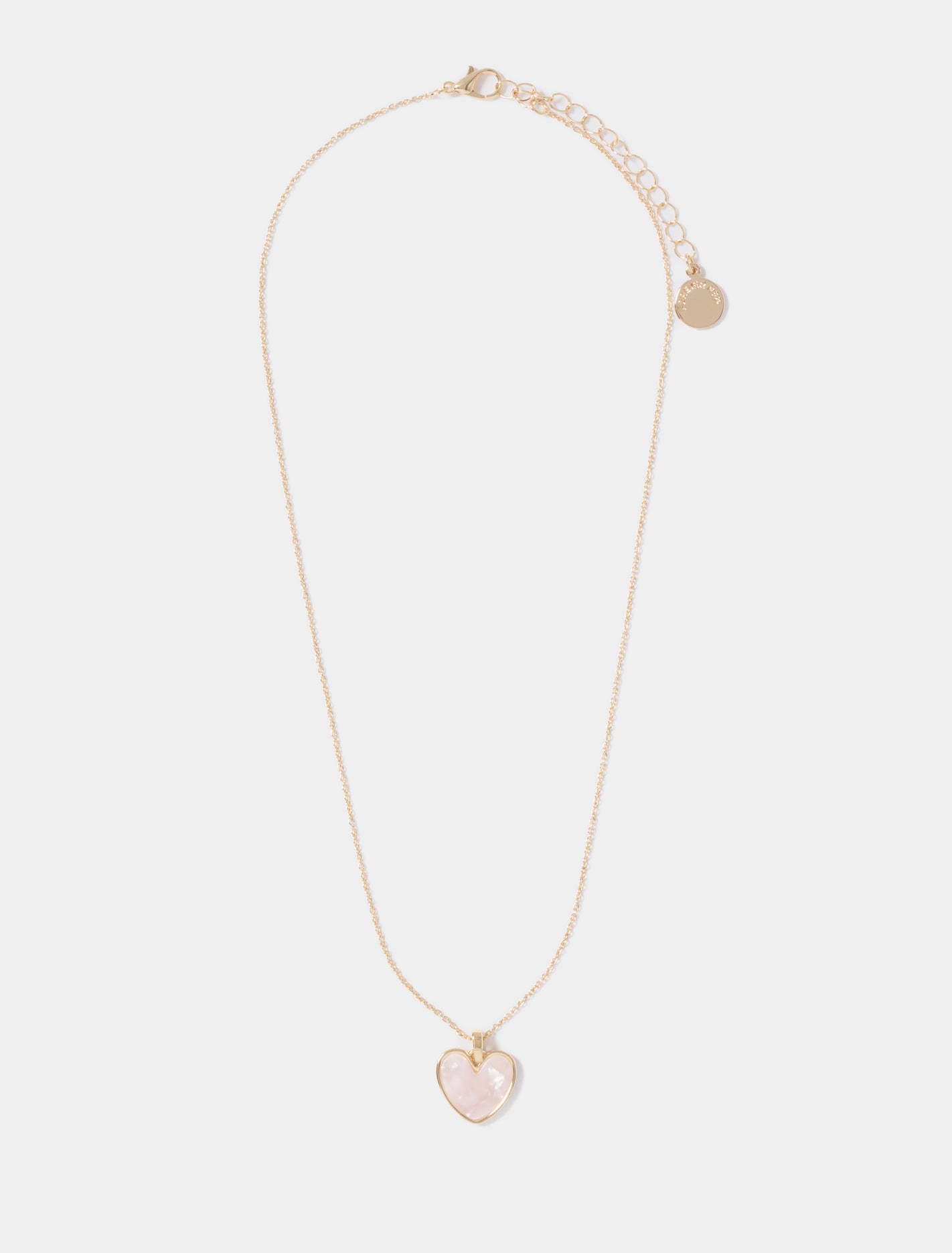 Forever New Women's Norah Heart Pendant Necklace in Gold/Pink