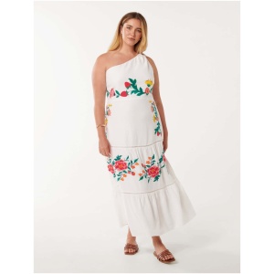 Forever New Women's Ollie Curve Plus Size One Shoulder Maxi Dress in Livia Floral