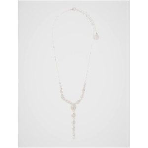 Forever New Women's Perrie Pave Drop Necklace in Silver/Crystal
