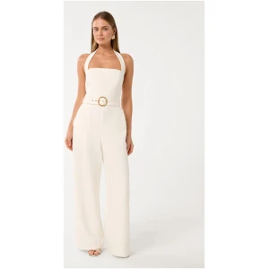 Forever New Women's Remmie Halter Jumpsuit in Porcelain