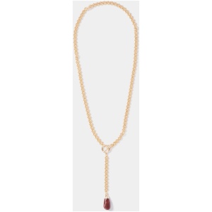 Forever New Women's Signature Toni Teardrop Necklace in Gold/Wine