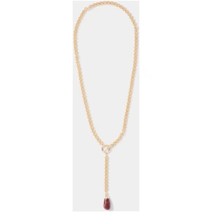 Forever New Women's Signature Toni Teardrop Necklace in Gold/Wine
