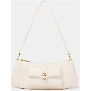 Forever New Women's Verity Lock Shoulder Bag in Ivory