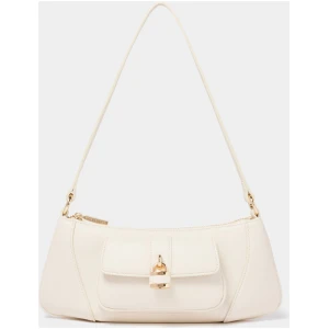 Forever New Women's Verity Lock Shoulder Bag in Ivory