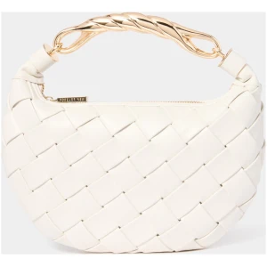 Forever New Women's Willa Weave Metal Handle Bag in White